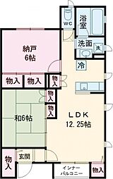 セゾンコート 1階1SLDKの間取り