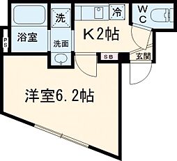 VISTA HONANCHO 1階1Kの間取り