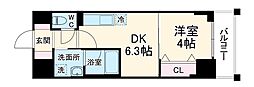 ベラジオ雅び京都円町駅前 6階1DKの間取り