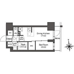 コンフォリア王子 3階1DKの間取り
