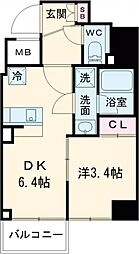 ＳＹＦＯＲＭＥ　ＩＴＡＢＡＳＨＩIII 8階1DKの間取り