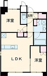 スプランディッド南千住 11階2LDKの間取り
