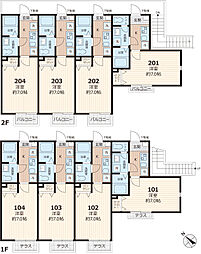 パステール・グラン桜木 2階1Kの間取り