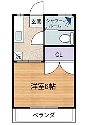 ダイワハイツ 1階1Kの間取り