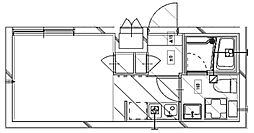 プティレスト中板橋 3階ワンルームの間取り