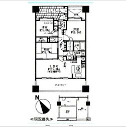 びゅうパルク相模原矢部 1階3LDKの間取り