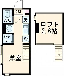 ソラニア上井草 101 1階ワンルームの間取り