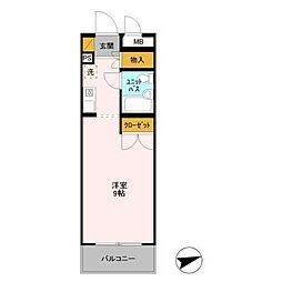 ホーム幕張本郷 2階1Kの間取り