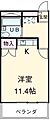 船原町コーポ3階3.4万円