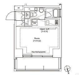 都営浅草線 中延駅 徒歩1分の賃貸マンション 3階ワンルームの間取り