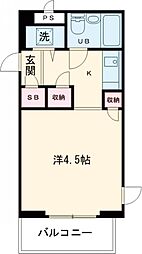 ワコーレ花小金井 5階1Kの間取り