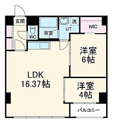 Ｓ−ＦＯＲＴ乙川 4階1SLDKの間取り