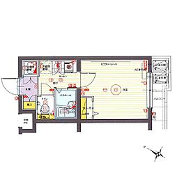 クレイシア大山 3階1Kの間取り