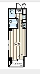 宮崎ビル 3階ワンルームの間取り