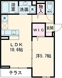 Asset-Court曙町 1階1LDKの間取り