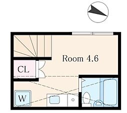 サークルハウス上井草 2階ワンルームの間取り