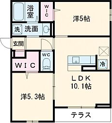 Asset-Court曙町 3階2LDKの間取り