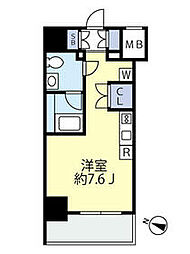 横浜市営地下鉄ブルーライン 阪東橋駅 徒歩5分の賃貸マンション 7階ワンルームの間取り