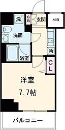 メインステージ三ノ輪III 7階1Kの間取り