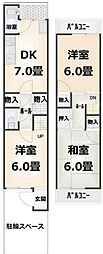 寺戸町西田中瀬貸家 1階3DKの間取り