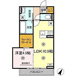 アルデア 3階1LDKの間取り