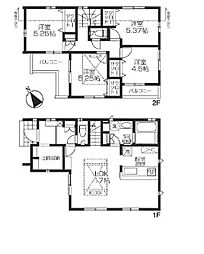 BLOOMING　MAISON府中市押立町3号棟 1階4LDKの間取り