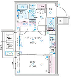 GENOVIA京成立石V 5階1DKの間取り