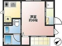 京急本線 県立大学駅 徒歩4分の賃貸アパート 2階1Kの間取り