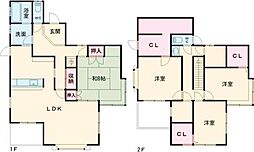 下中居町戸建貸家 1階5LDKの間取り