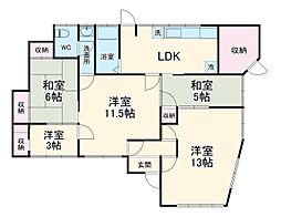 蒲郡市神明町戸建 1階5LDKの間取り