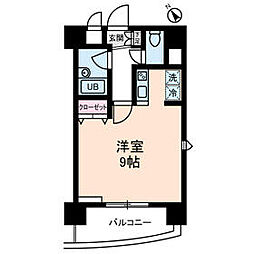 アムス志村 5階1Kの間取り