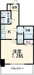 ＫＤＸレジデンス立川 11階1Kの間取り