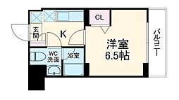 ラフィスタ元町II 3階1Kの間取り