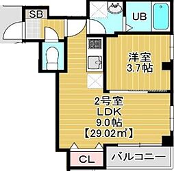 ｌｉｌａｃ 3階1LDKの間取り