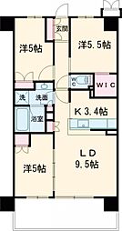 トラープランド蒼麗館 2階3LDKの間取り