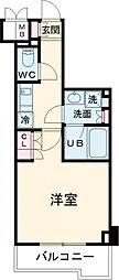 ルーブル板橋東新町弐番館 9階1Kの間取り
