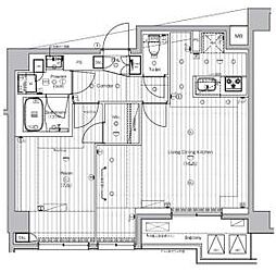 PREMIUM CUBE　王子神谷 602 6階1LDKの間取り