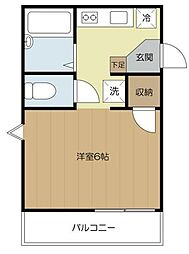 メゾンアネックス 2階1Kの間取り
