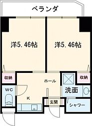 Ｃａｓａ　Ｃｏｌｉｎａ 5階2Kの間取り