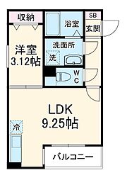 リブレメゾン淡路I 1階1LDKの間取り