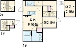 ＦＡＩＲ上井草 3階1DKの間取り