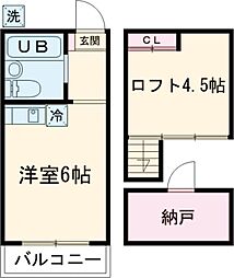 エンタープライズパート1 2階ワンルームの間取り