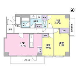豊田ハウス 5階3LDKの間取り