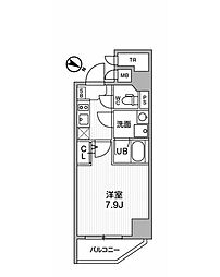 ＡＬＴＥＲＮＡ北品川 1502 15階1Kの間取り