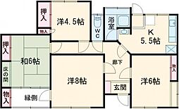 連取戸建貸家 1階4DKの間取り