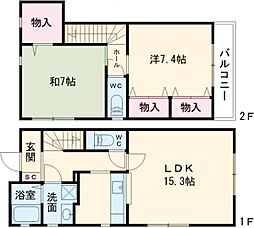 スフィア・コート 1階2LDKの間取り