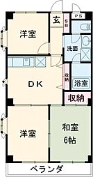 ＳＫ小松川 2階3DKの間取り