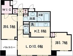 エスティメゾン巣鴨 5階2LDKの間取り