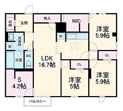 JR埼京線 北戸田駅 徒歩26分の賃貸アパート 1階3SLDKの間取り