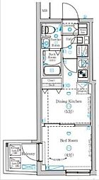 JR京浜東北・根岸線 東十条駅 徒歩8分の賃貸マンション 4階1DKの間取り